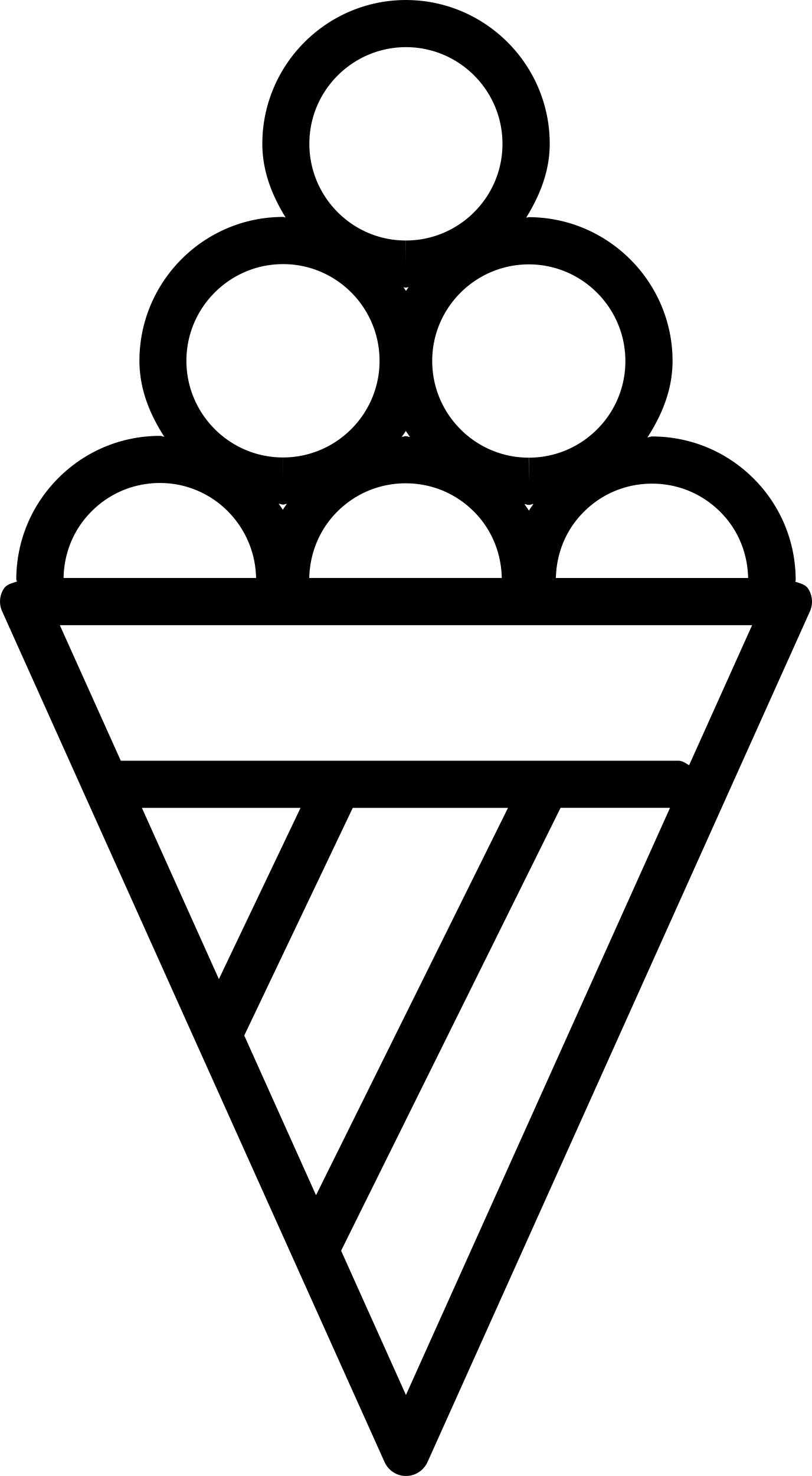 Cone With Circular Ice Cream Simple Line Art Svg Free Vectors